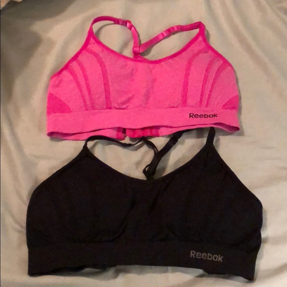 Two Reebok Sports Bras Size M
